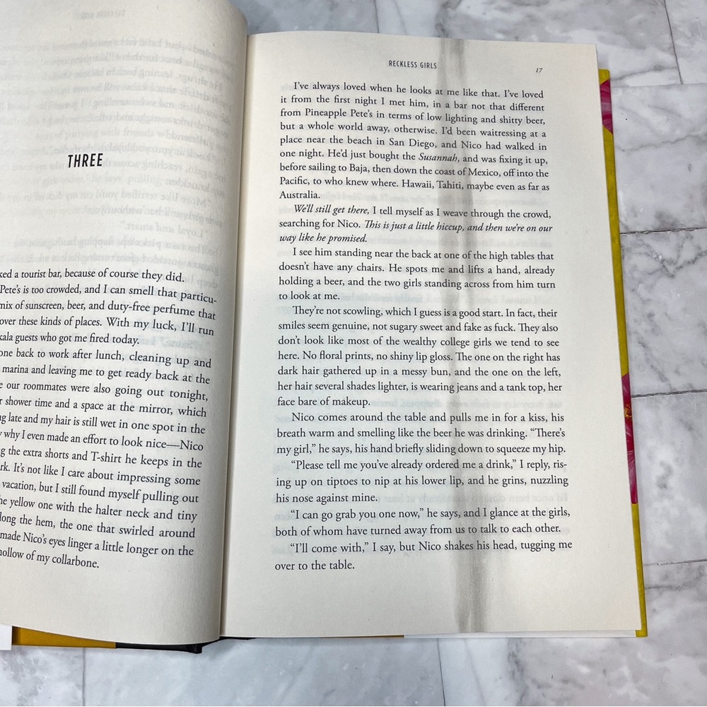 Reckless Girls by Rachel Hawkins - Yellow Hardcover Book - Picture 4 of 8